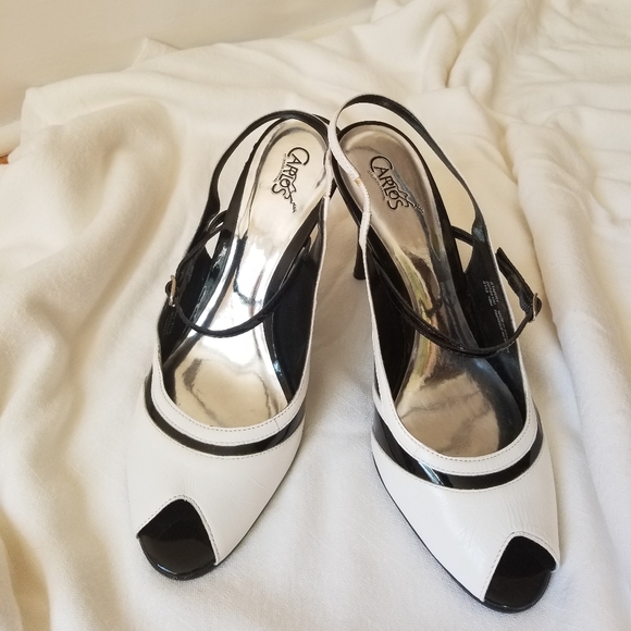 Carlos Santana Black and White Dress Shoes - Picture 2 of 9